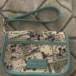 Dooney & Bourke Blue and White Wristlet with Artistic Flair